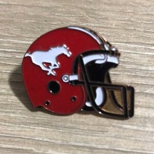 Vintage CFL Calgary Stampeders Football Helmet Enamel Pin